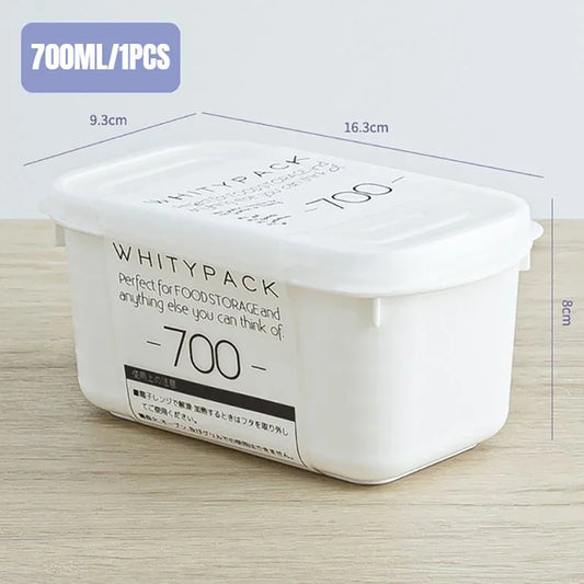 Kitchen Storage Refrigerator Food Storage White Containers Fresh Box Containers Kitchen Storage Food Sealed Kitchen Organizer