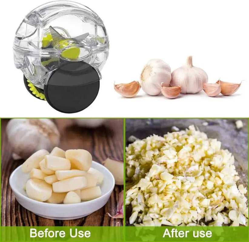 Kitchen Gadget Tool Garlic Chopper Wheel Garlic Mincer Roller Kitchen Aid Garlic Hand Crusher Kitchen Cooking Supplies