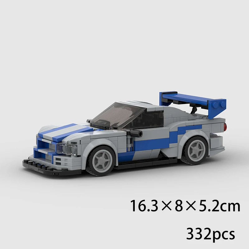 MOC Speed Champions Building Blocks City Sports Racing Vehicle DIY Toys for Children Christmas Gift Boy