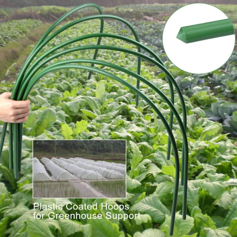 6 Pcs Greenhouse Hoops Plant Hoop Grow Garden Tunnel Hoop Support Hoops Plant Holder Tools for Garden Stakes Farm Agriculture