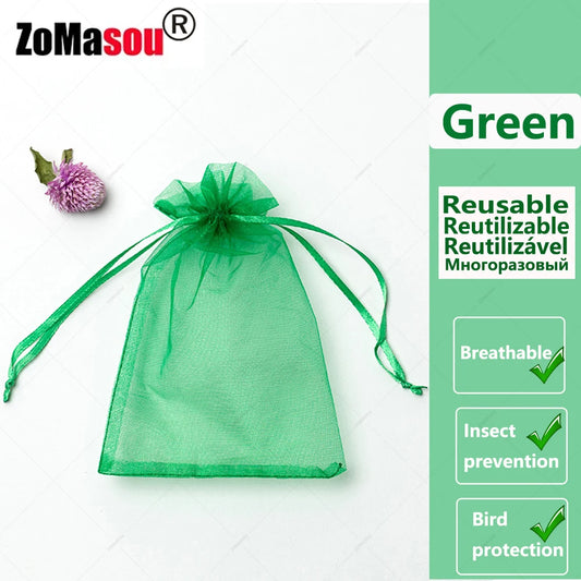 20-200PCS Vegetable Grapes Fruit Grow Bags Fruit Protection Bags Garden Anti-Bird Netting Mesh Bag Strawberry Bags Garden Tools