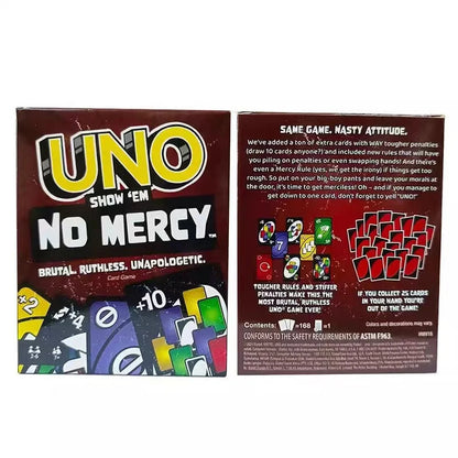 New Uno No Mercy Hello Kitty Stitch Game Board Kuromi Cards Table Family Party Entertainment Toys Children Birthday Christmas