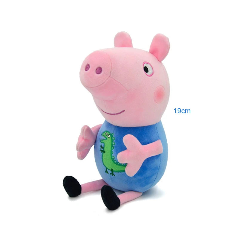 19Cm Original Peppa Pig Plush Toys George Eddie Bear Mr Dinosaur Cartoon Anime Figure Stuffed Plush Toys Kids Christmas Gift Toy