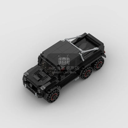 MOC-129383 Benz G63 6X6 Vehicle Speed Champion Racer Building Blocks Brick Racing Super Technique Car Creative Garage DIY Set