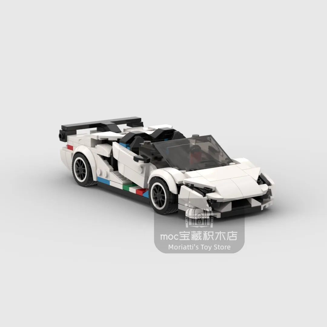 MOC Lambo Aventador SVJ 368Pcs Racing Sports Car Vehicle Speed Champion Racer Building Blocks Brick Creative Garage Toys