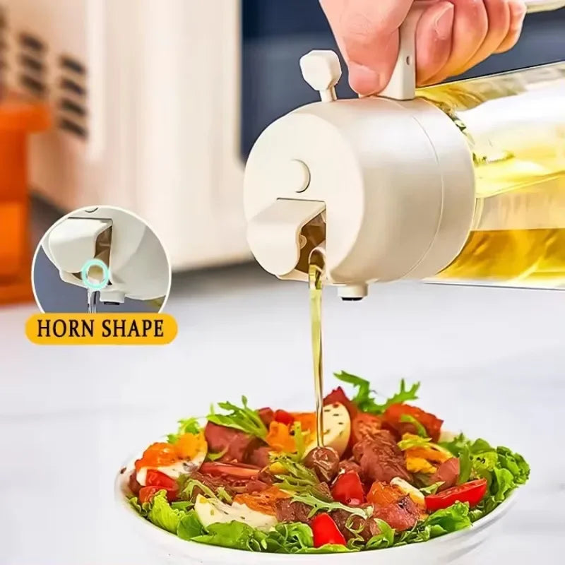 Oil Cruet Kitchen Olive Oil Spray Dual Purpose Kitchen Oil Spray Can Leakproof Spray Bottle Kitchen Household