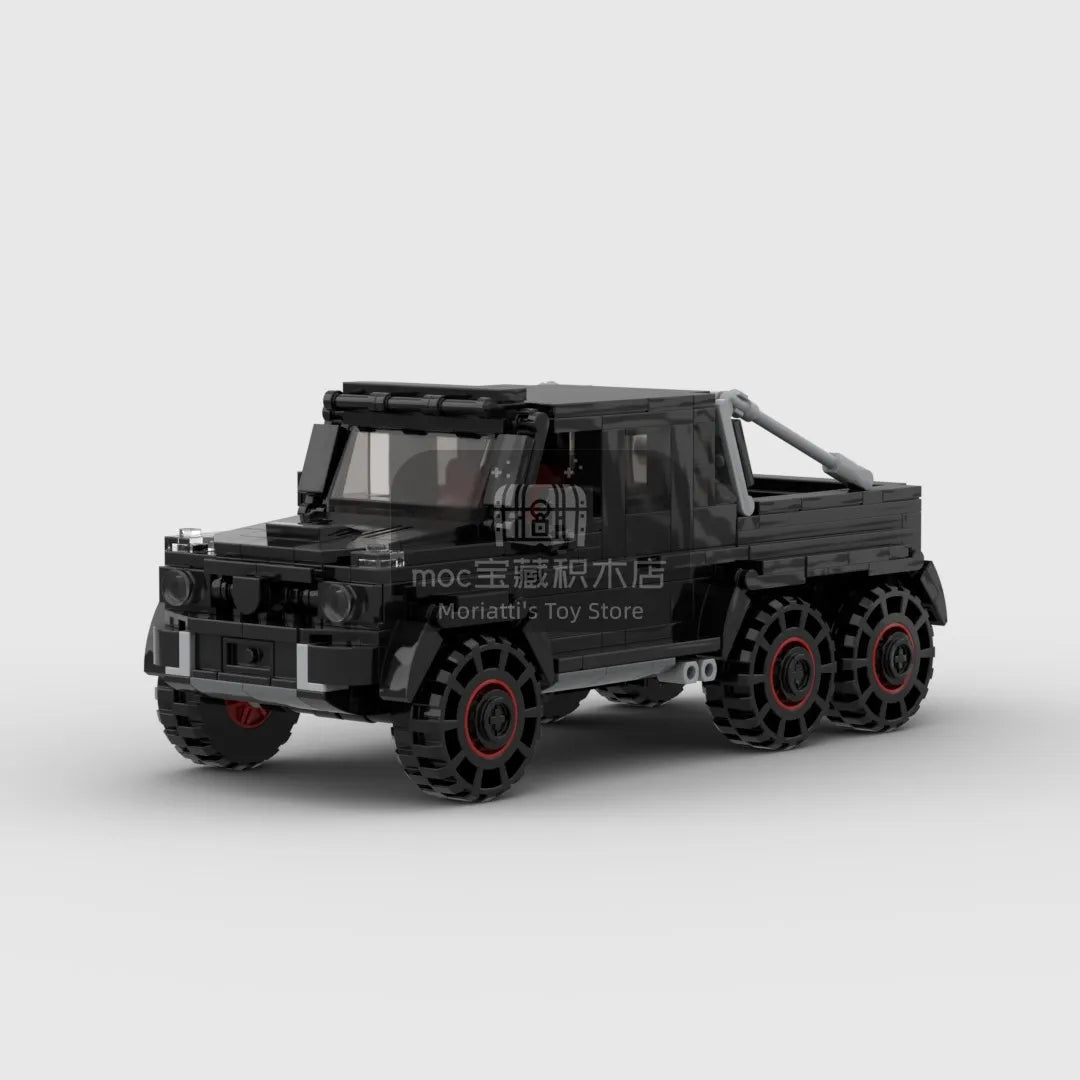 MOC-129383 Benz G63 6X6 Vehicle Speed Champion Racer Building Blocks Brick Racing Super Technique Car Creative Garage DIY Set