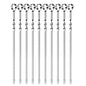 10Pcs BBQ Skewers Reusable Stainless Steel Barbecue Sticks Flat Cooking Grill Skewers Home Camping Kitchen Tools