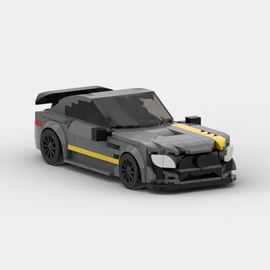 MOC Benz AMG GTR Racing Speed Champion Racer Building Blocks Brick Creative Garage Toys for Boys Gifts