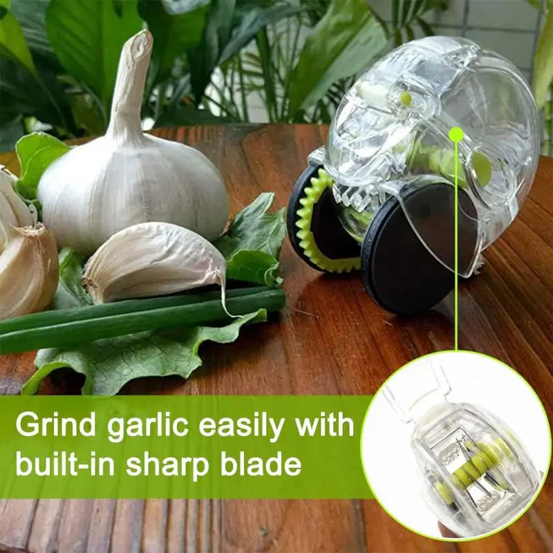 Kitchen Gadget Tool Garlic Chopper Wheel Garlic Mincer Roller Kitchen Aid Garlic Hand Crusher Kitchen Cooking Supplies