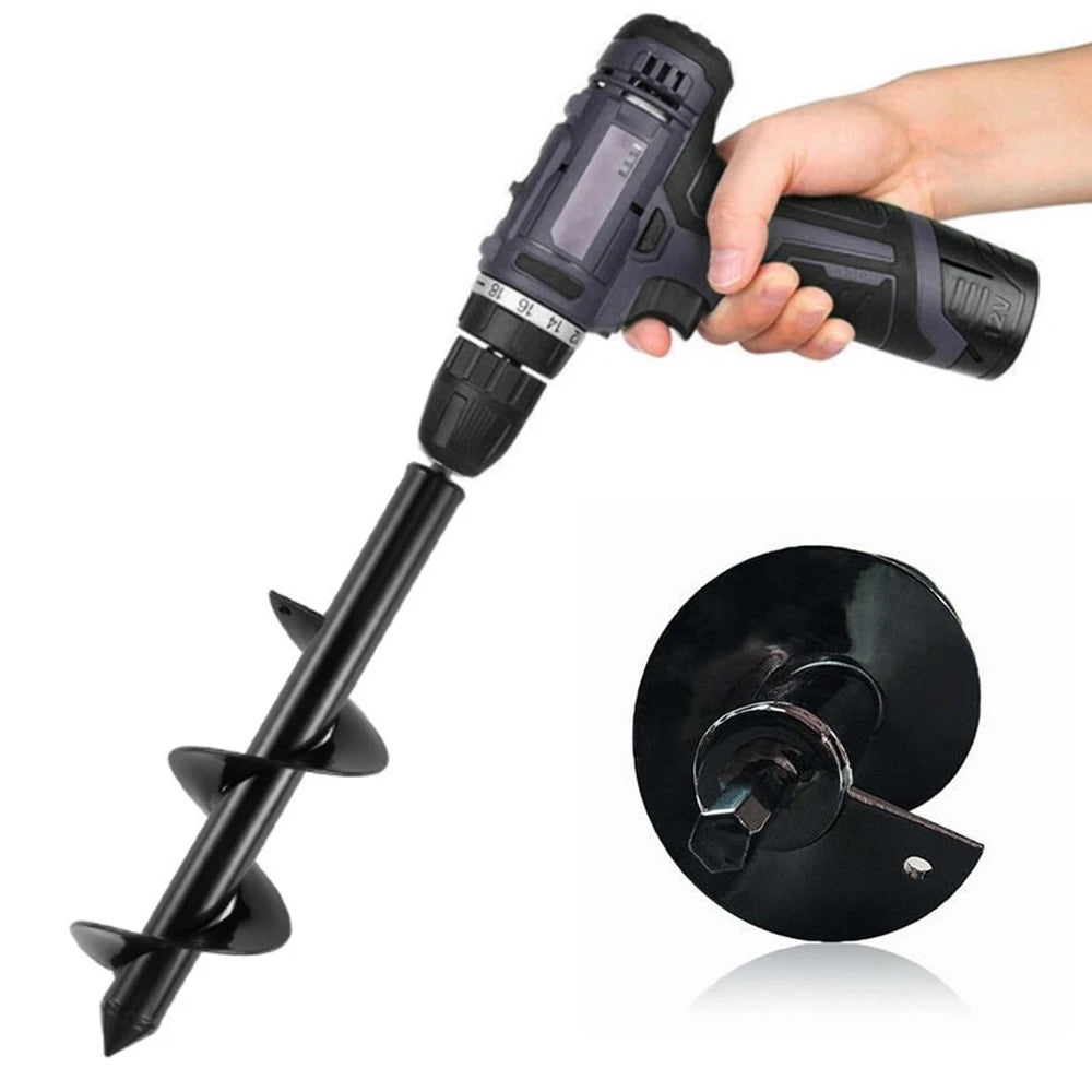 9 Sizes Garden Power Tools-Ground Drill Spiral Drill Bit Auger Seed Plant Flower Planting Hole Digger Tool