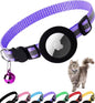 Reflective Breakaway Cat Collar with Apple AirTag Holder and Bell - 0.4 Inches