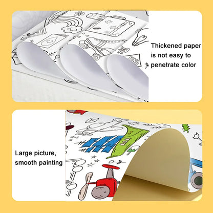 12/6/3M Children'S Drawing Roll DIY Graffiti Scroll Color Filling Paper Painting Coloring Paper Roll for Kids Educational Toys