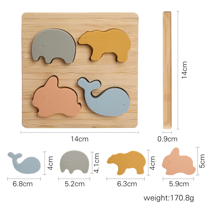 1Pc Nordic Style Wooden Puzzles Toys Beech Wood Planet Building Blocks Preschool Learning Montessori Toys Kids Wooden Jigsaw