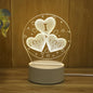 Romantic Love 3D Acrylic Led Lamp for Home Children'S Night Light Table Lamp Birthday Party Decor Valentine'S Day Bedside Lamp