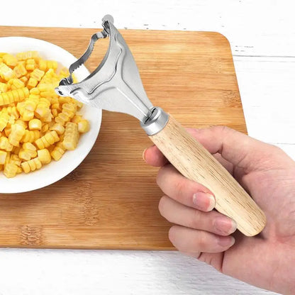 Kitchen Corn Remover Tool Stainless Steel Corn Kernel Peelers with Handles Cob Corn Stripper Kernels Cutter for Home Restaurant