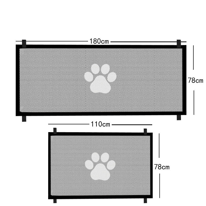 Pet Safety Enclosure: Dog Gate Mesh with 4 Hooks for Indoor and Outdoor