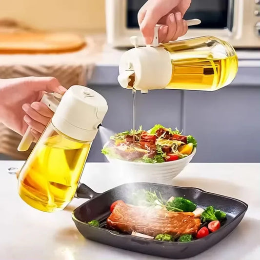 Oil Cruet Kitchen Olive Oil Spray Dual Purpose Kitchen Oil Spray Can Leakproof Spray Bottle Kitchen Household