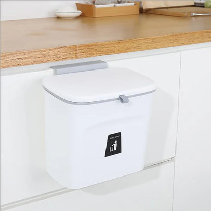 9L Trash Can for Kitchen Wall Mounted with Lid Bucket Garbage Recycle Rubbish Bin for Kitchen Dustbin Bathroom Waste Bin Kitchen