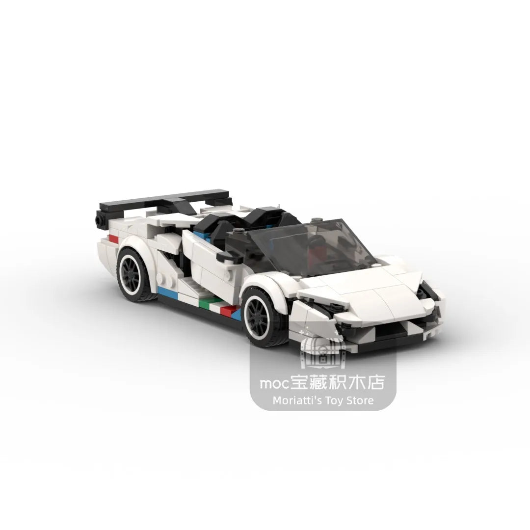 MOC Lambo Aventador SVJ 368Pcs Racing Sports Car Vehicle Speed Champion Racer Building Blocks Brick Creative Garage Toys