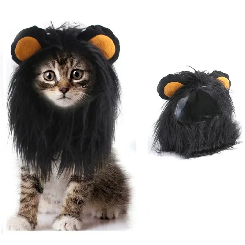 Professional Pet Lion Mane Cosplay Wig Costume for Cats