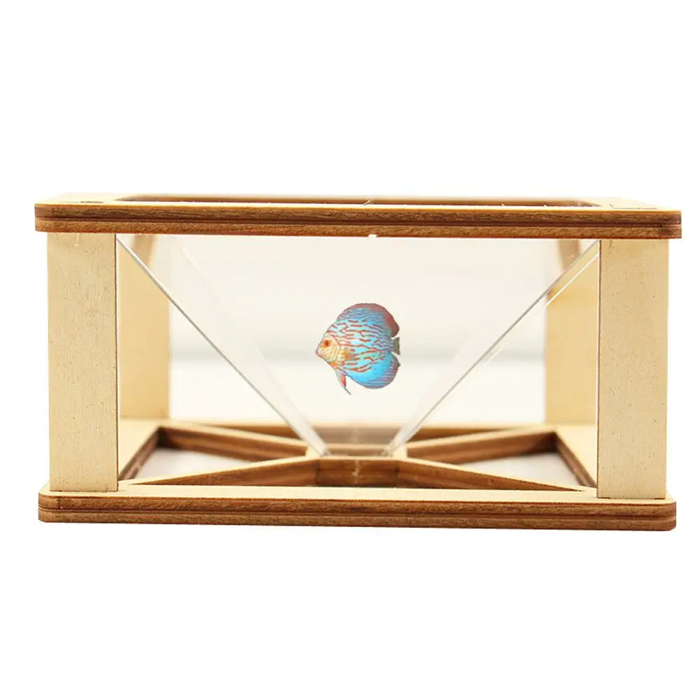 Children'S Educational Toy Science Experiment Technology Production Wooden 3D Holographic Projection Student DIY Fun Steam Toys