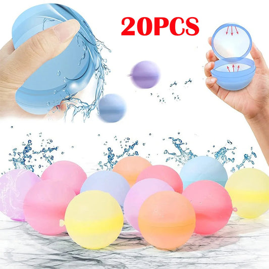 10-30Pcs Reusable Water Balloons for Kids Adults Outdoor Activities, Kids Pool Beach Bath Toys Water Bomb for Summer Games