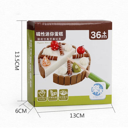 Wooden Children Kitchen Toys Pretend Toys Cutting Cake Play Food Kids Toys Wooden Fruit Cooking Toys for Baby Birthday Interests