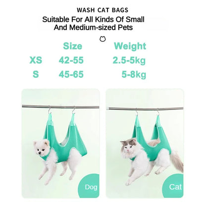 Cat Grooming Nail Cutting anti Scratch Bite Fixed Bag Bath Trimming Restraint Bag Pet Beauty Hammock Hanging Pet Supplies