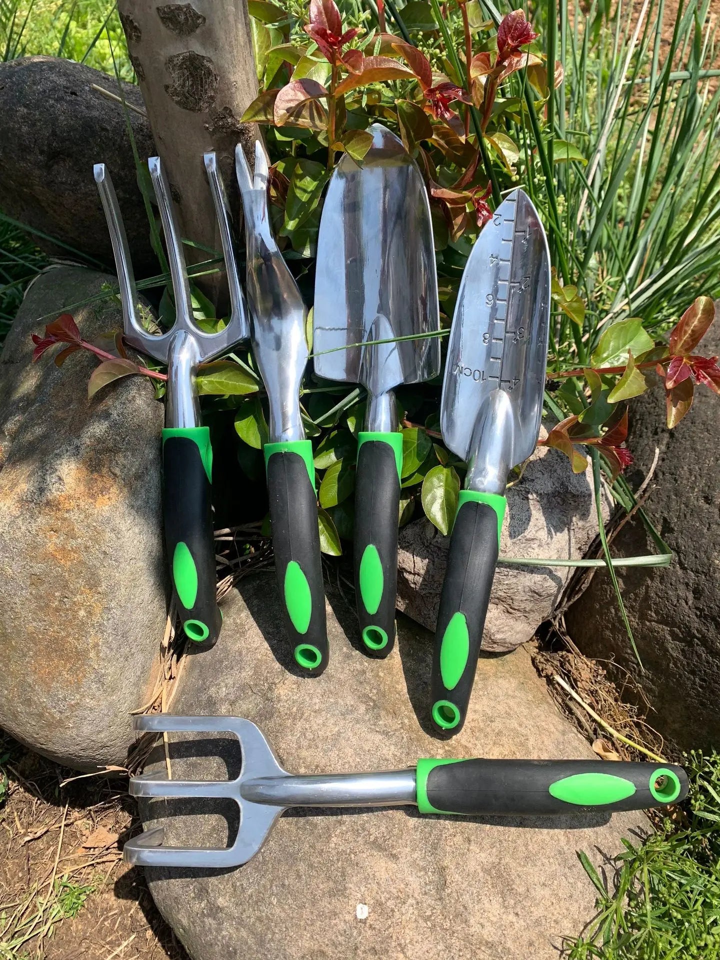 Heavy Duty Gardening Tools Set with Non-Slip Rubber Grip,Outdoor Graden Tools for Woman and Men with Storage Tote Bag