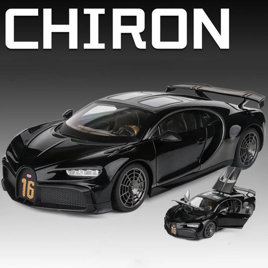 1:18 Bugatti Chiron Supercar Alloy Model Car Toy Diecasts Metal Casting Sound and Light Car Toys for Children Vehicle