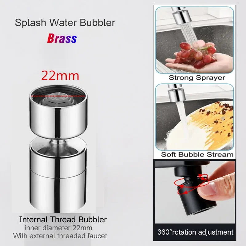 Faucet Extender Rotatable Multifunctional Bubbler Nozzle Universal Kitchen Water Filter Sink Sprayer Washbasin Kitchen Accessory