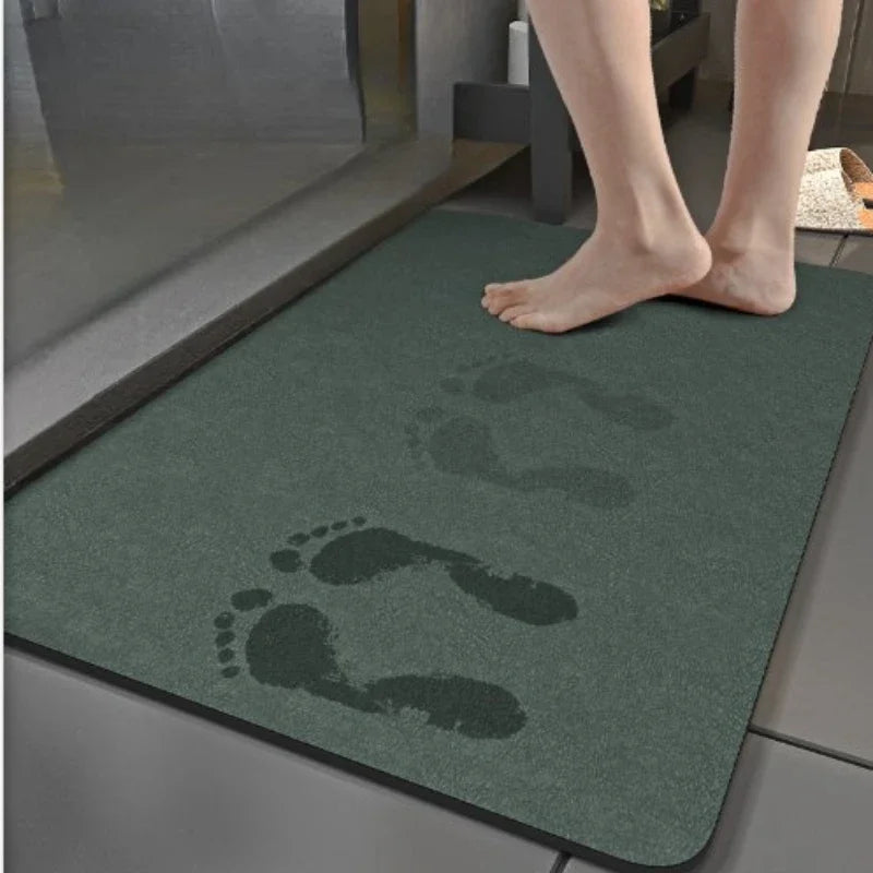 Bathroom Mats Diatomaceous Soft Mats Bathroom Quick Dry Water-Absorbing Mats Toilet Non-Slip Foot Mats Carpet Door Mats Bath Rug