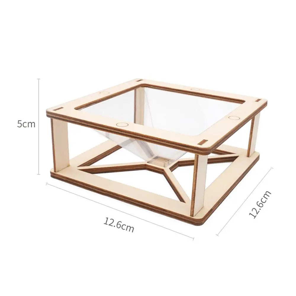 Children'S Educational Toy Science Experiment Technology Production Wooden 3D Holographic Projection Student DIY Fun Steam Toys