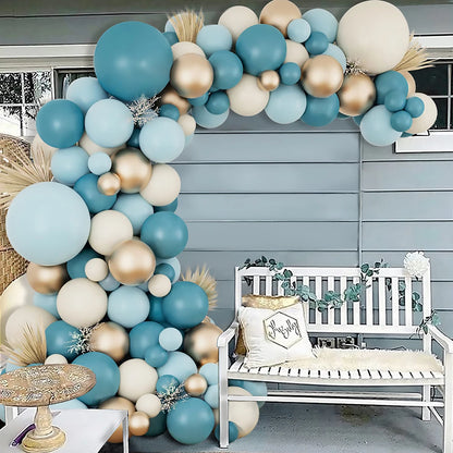 Blue White Balloon Garland Arch Kit 1St Birthday Party Decoration Kids Boy Baby Shower Globos Wedding Birthday Party Baloons