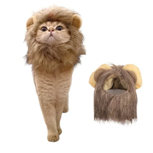 Professional Pet Lion Mane Cosplay Wig Costume for Cats