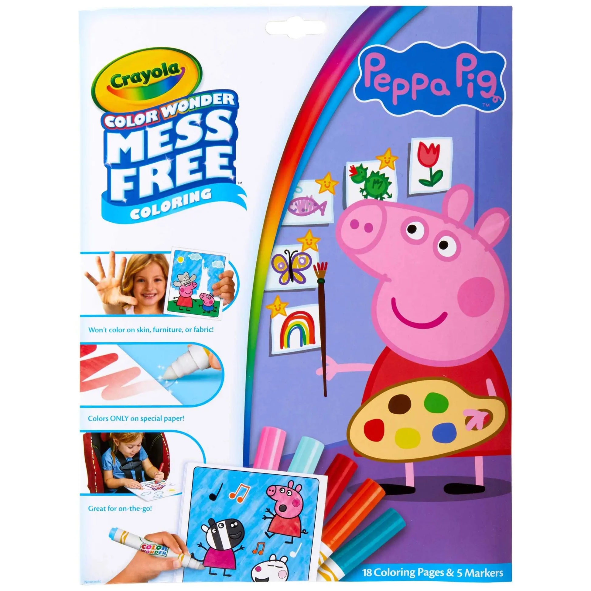 Peppa Pig Wonder Mess Free Coloring Set Book, Gift for Kids