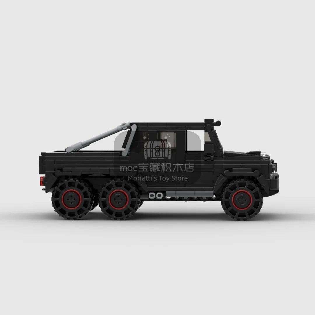 MOC-129383 Benz G63 6X6 Vehicle Speed Champion Racer Building Blocks Brick Racing Super Technique Car Creative Garage DIY Set