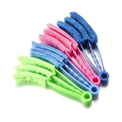 Microfiber Removable Washable Cleaning Brush Clip Household Duster Window Leaves Blinds Cleaner Brushes Tool