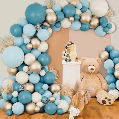 Blue White Balloon Garland Arch Kit 1St Birthday Party Decoration Kids Boy Baby Shower Globos Wedding Birthday Party Baloons