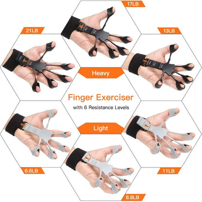 Finger Gripper Finger Exerciser Guitar Finger Exerciser 6 Resistant Levels Recovery Physical Tools Hand Strengthener