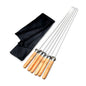 6Pieces/Set Barbecue Grilling Skewers Stainless Steel Barbecue