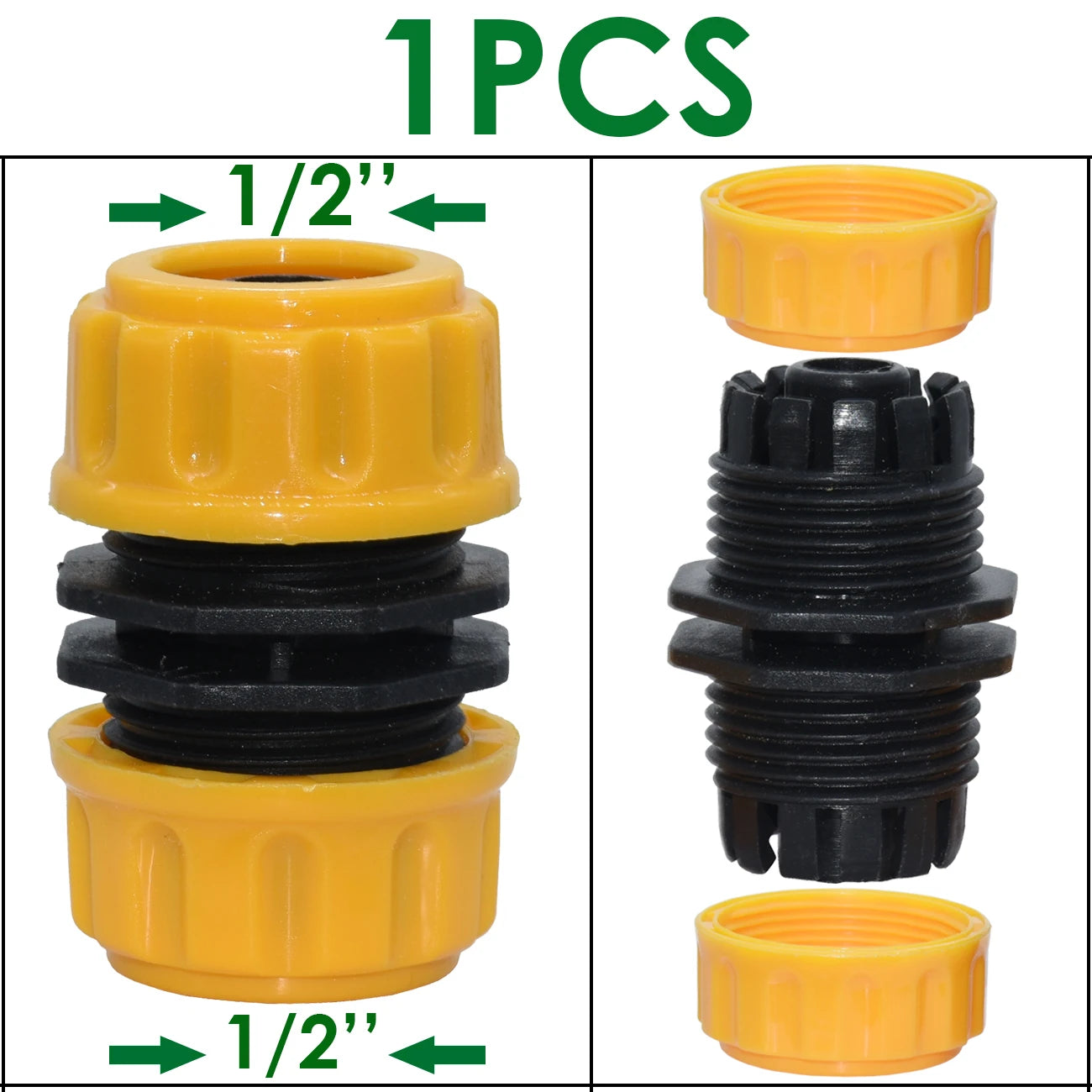 1/2" 3/4'' 1 Hose Connector Garden Tools Quick Connectors Repair Damaged Leaky Adapter Garden Water Irrigation Connector Joints