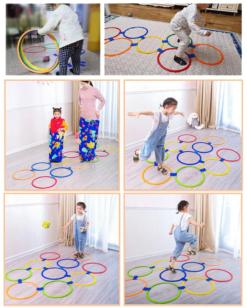 Kids Outdoor Toys Hopscotch Ring Jumping for Kids Sports Outdoor Play outside Toys Children Garden Backyard Indoor Carnival Game