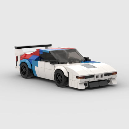 MOC the First Generation M1 Racing Sports Car Vehicle Speed Champion Racer Building Blocks Brick Creative Garage Toys for Boys