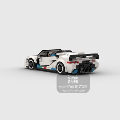 MOC Lambo Aventador SVJ 368Pcs Racing Sports Car Vehicle Speed Champion Racer Building Blocks Brick Creative Garage Toys