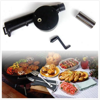 Hand Fan Starter Blower Barbecue Grill Fire Cranked Outdoor Picnic Camping BBQ Barbecue Tool Fan/Blower Barbecue Fire