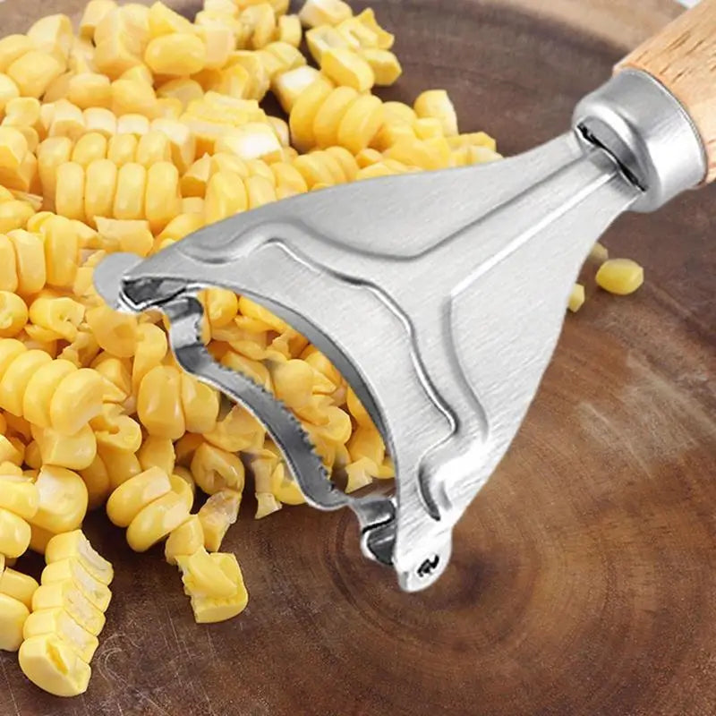 Kitchen Corn Remover Tool Stainless Steel Corn Kernel Peelers with Handles Cob Corn Stripper Kernels Cutter for Home Restaurant