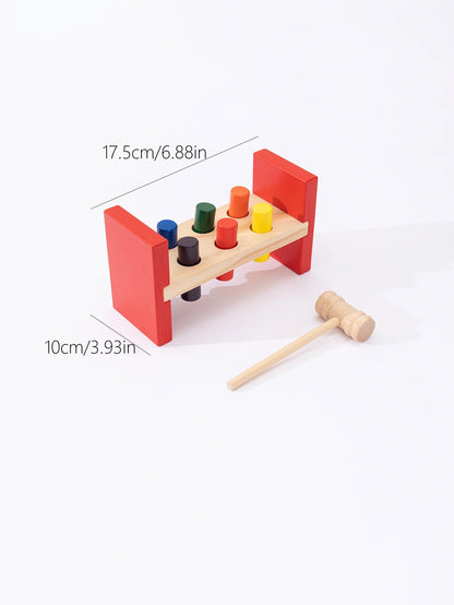 Montessori Wooden Hammering Toy - Develop Fine Motor Skills & Educational Fun for Toddlers