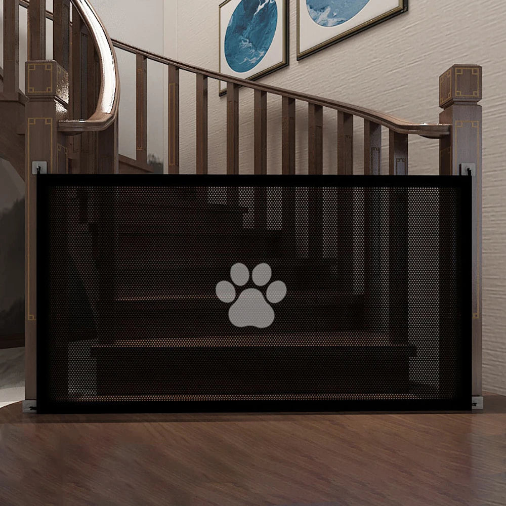 Pet Safety Enclosure: Dog Gate Mesh with 4 Hooks for Indoor and Outdoor